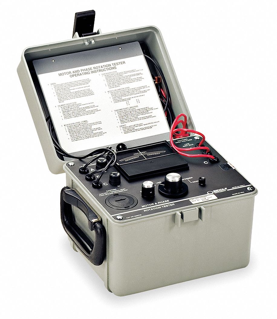 MEGGER Phase And Motor Rotation Tester Up to 600V AC, Analog Meter, 50