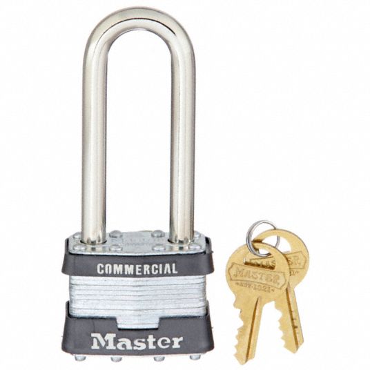 Master Lock Lock with Key, 1-9/16 in. Wide, 1-1/2 in. Shackle, 2 Pack  141TLFHC - The Home Depot