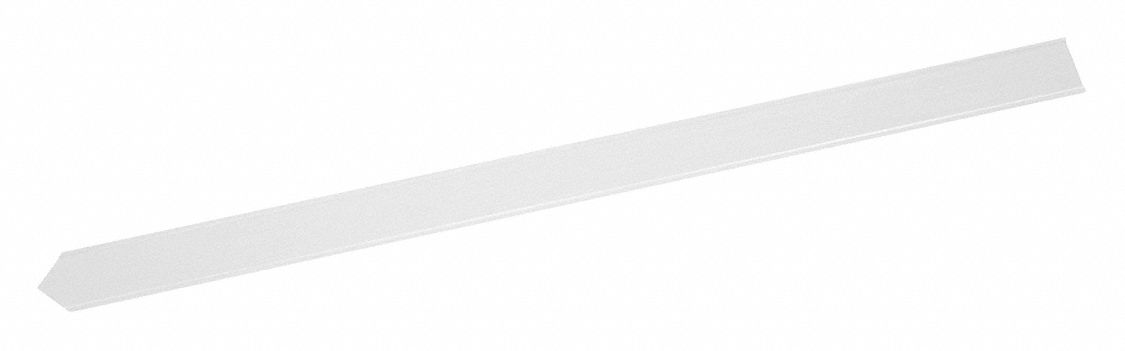 BLANK WARNING STAKE, FIBERGLASS REINFORCED POLYESTER, 3¾ IN, POINT POST END, WHITE