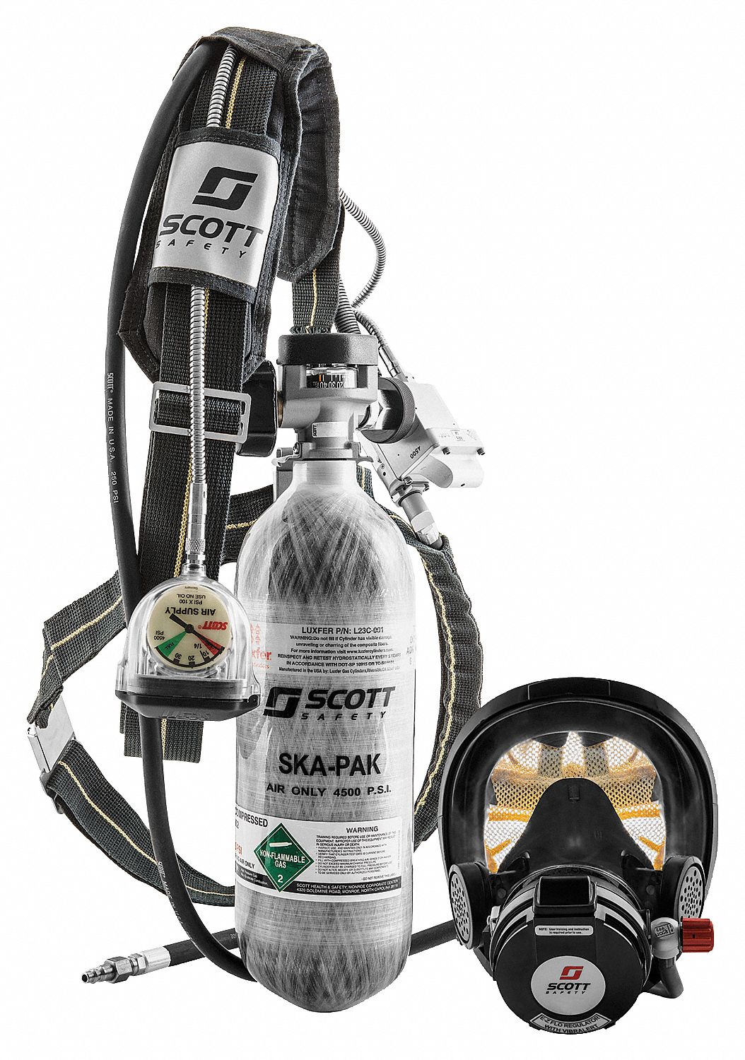 AIR-LINE RESPIRATOR, FIBREGLASS/NYLON, 5-MIN, 3000 PSI, HANSEN FITTING, NIOSH