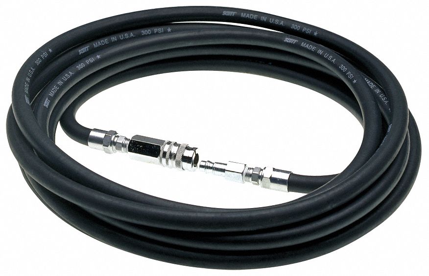 VORTEMP SUPPLIED-AIR HOSE, HIGH-PRESSURE, SCHRADER, 50 FT