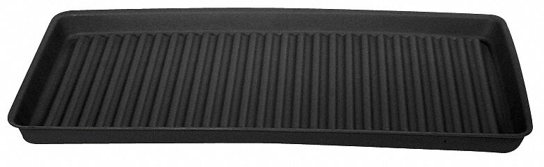 Spill Containment Tray: 5 gal Spill Capacity, 2 in Ht, Black