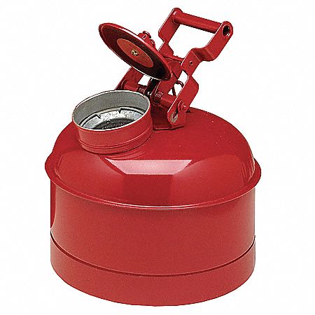 SAFETY DISPOSAL CAN, 2½-GALLON CAPACITY, RED, GALVANIZED STEEL, FOR USE WITH FLAMMABLES