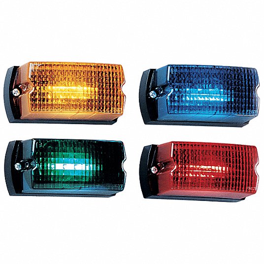 Low Profile Warning Light, Strobe Tube, 120V AC, Flashes per Minute 80, 2  5/8 in Height