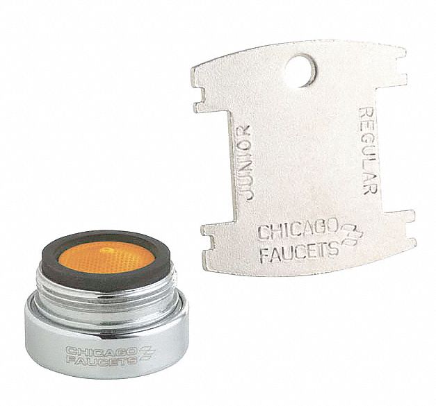 Outlet: 1.5 gpm Flow Rate, Aerated Flow Outlet, Brass, Chrome Finish, Male, UNS