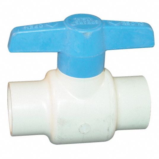 SPEARS Ball Valve, CPVC, Inline, 1Piece, Pipe Size 1/2 in, Connection