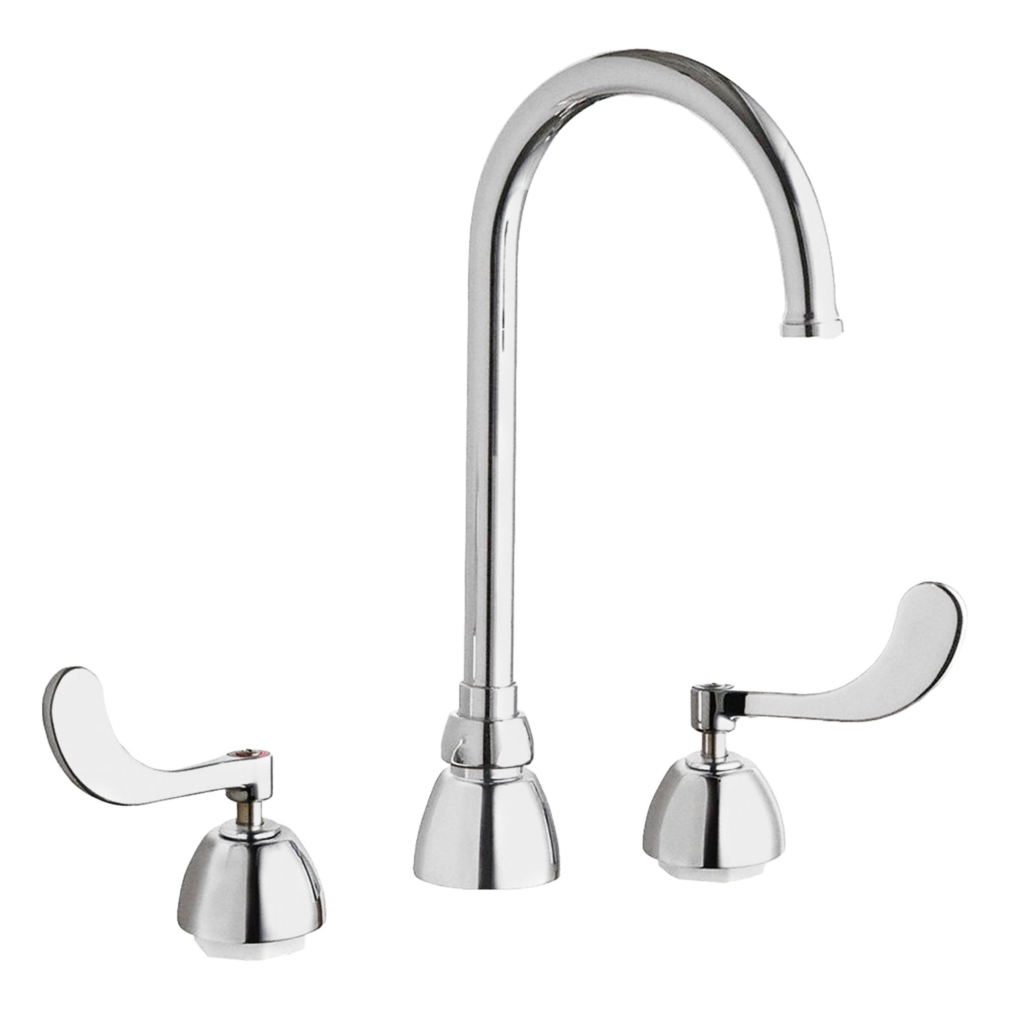 Gooseneck Kitchen/Bathroom Faucet: 786, Cast Brass, Widespread, Deck, 2 Handles