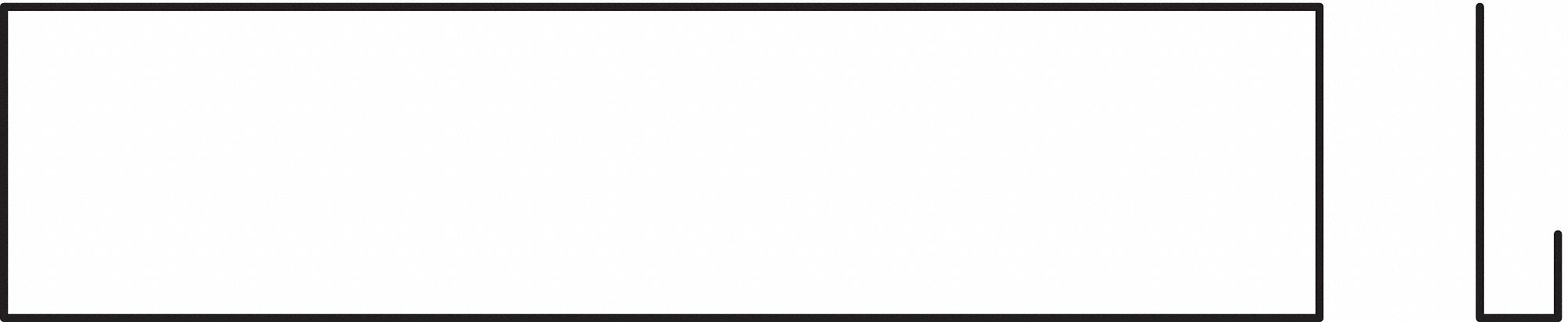 Door Edge Guard: 3 Sides, 7 in Lg, 31 1/2 in Wd, Aluminum