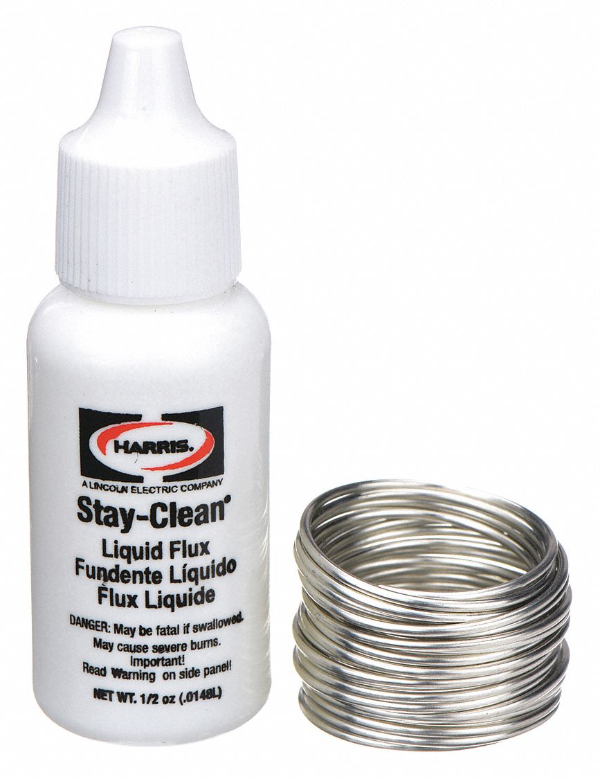 HARRIS, 3/64 in x 0.5 oz Spool, Solder Wire & Flux Kit 3THF6SBSKPOP Grainger
