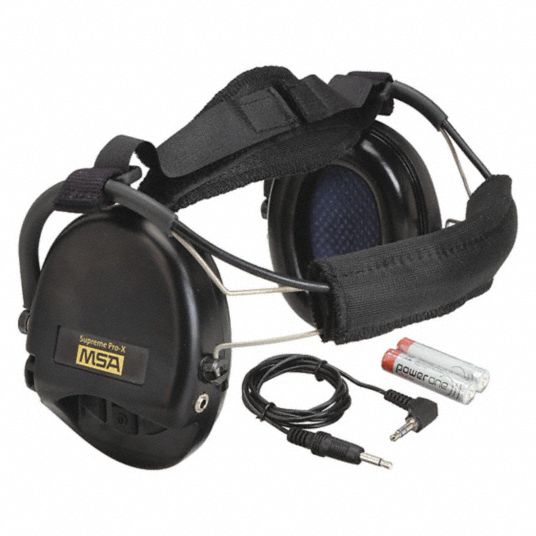 MSA, Behind-the-Neck Earmuff, 19 dB NRR, Electronic Ear Muffs