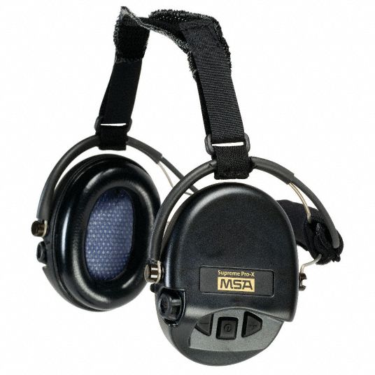 MSA Electronic Ear Muffs BehindtheNeck Earmuff, 19 dB NRR