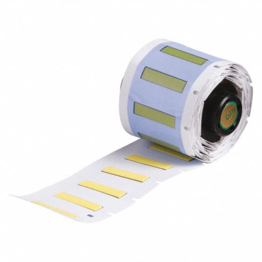 BRADY Yellow, 100 Labels per Roll 15/64 in H x 1 1/64 in W, 1 EA