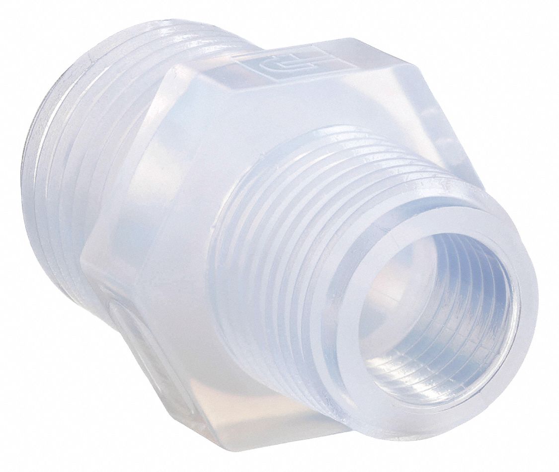 Pipe Straight: 1 in x 3/4 in Pipe Size, 1 7/16 in Hex Size, 1 25/32 in Overall Lg, PFA