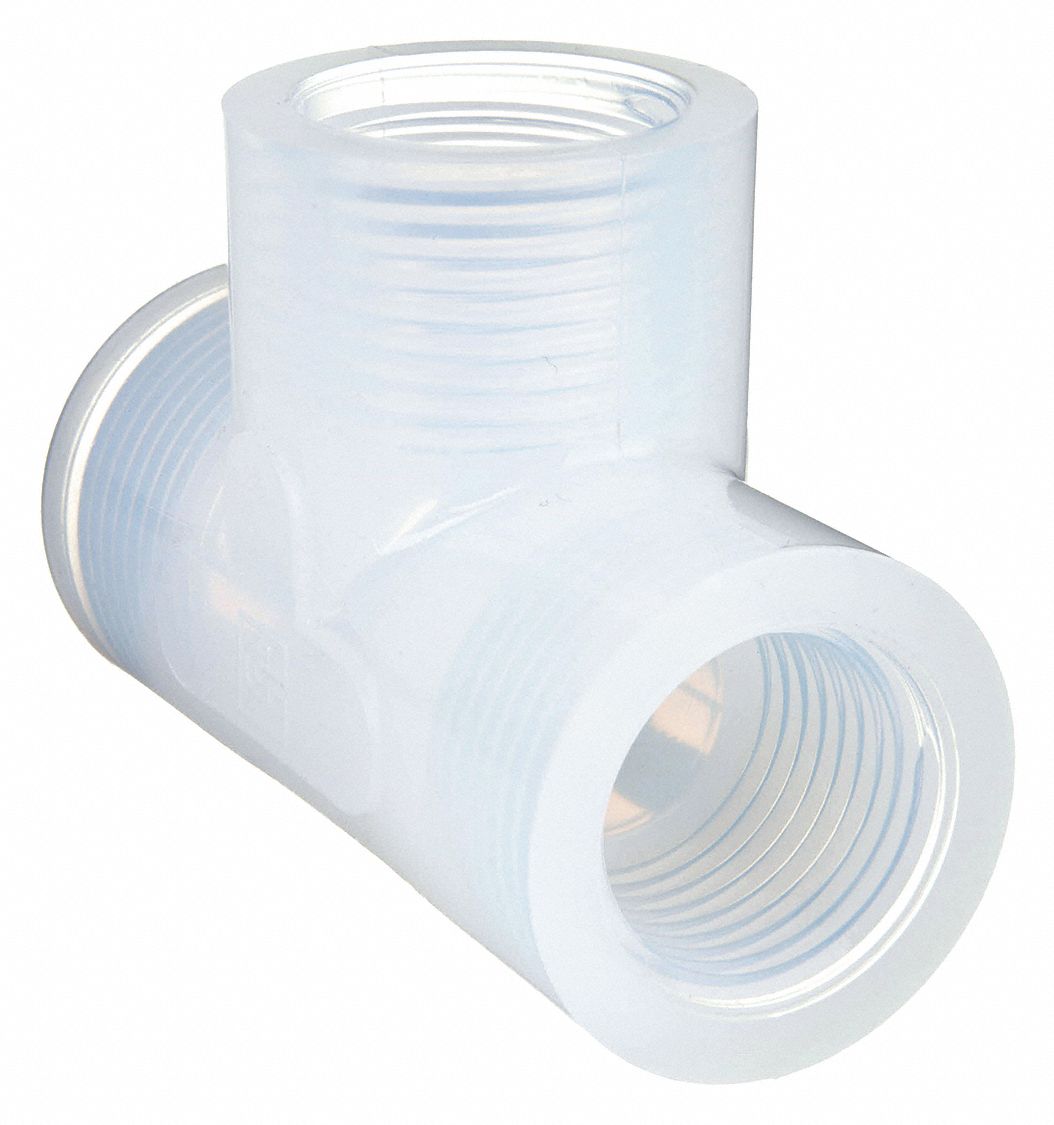 Tee Pipe Fitting: 1/2 in x 1/2 in x 1/2 in Pipe Size, 2 15/32 in Overall Lg, PFA