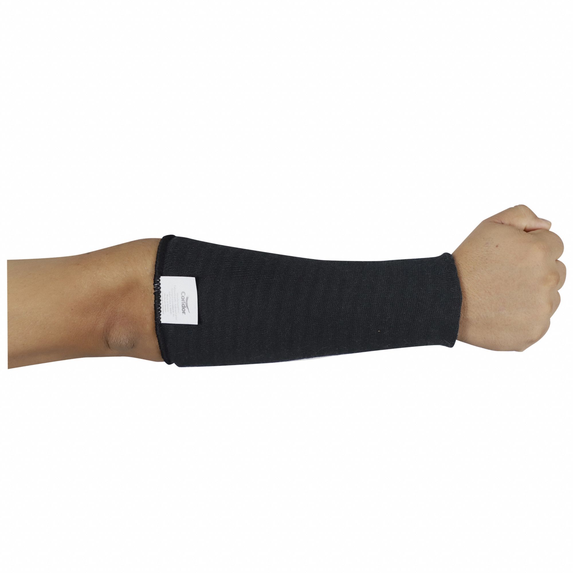 CUT-RESISTANT SLEEVE, ANSI/ISEA CUT LEVEL A3, KEVLAR, BLACK, KNIT CUFF, L