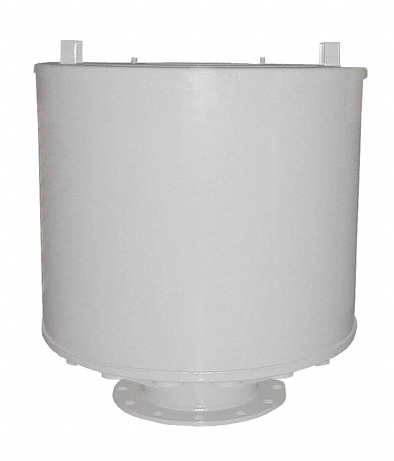Filter Silencer: 12 in Flange Inlet Size, 4, 700 cfm, 31.5 in Overall Ht, 28.5 in Outside Dia