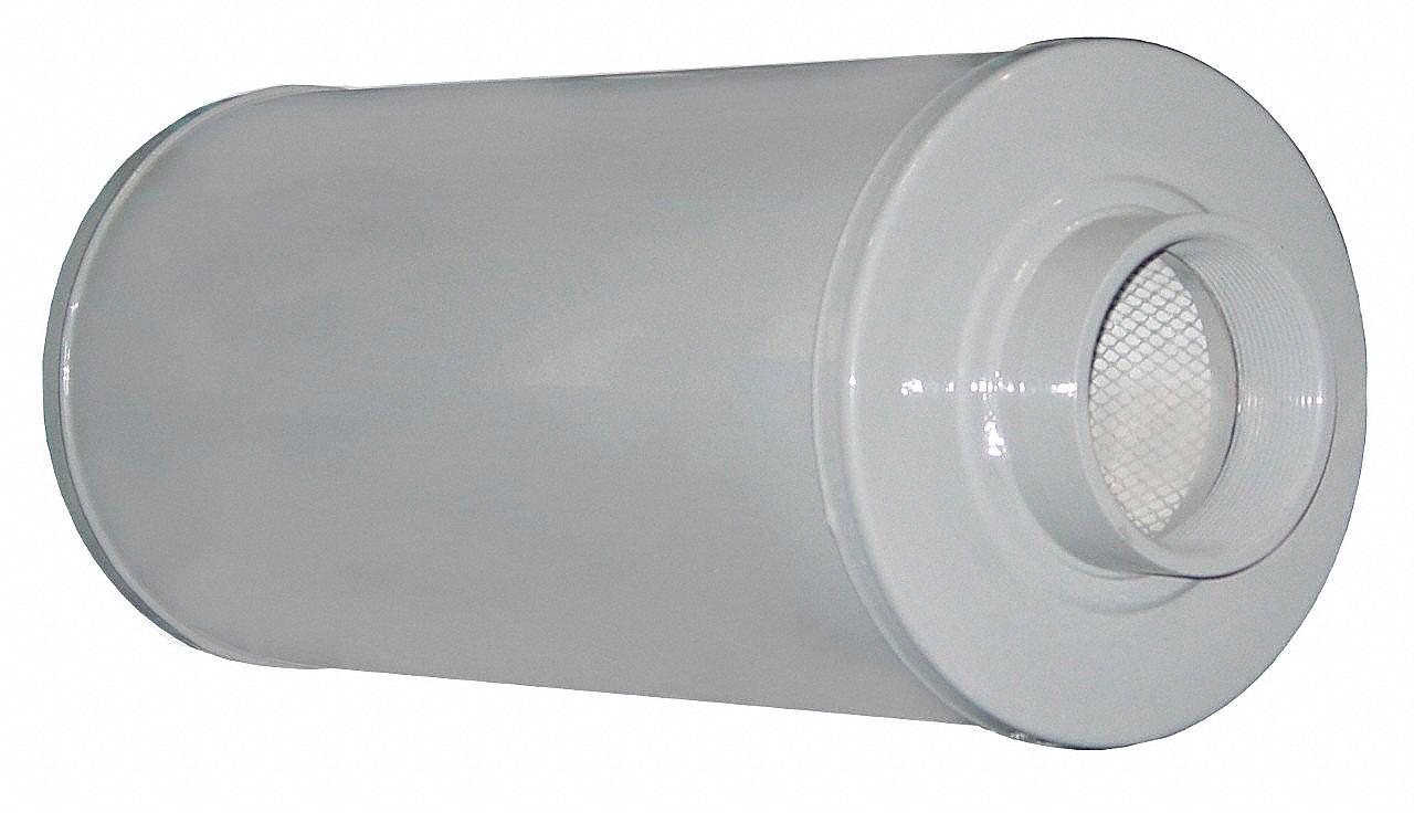Inlet/Discharge Silencers: 4 in (F)NPT Inlet Size, 575 cfm, 24.68 in Overall Ht, SLCR400