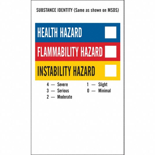 BRADY NFPA Label, Paper, No Header, English, 5 in Height ...