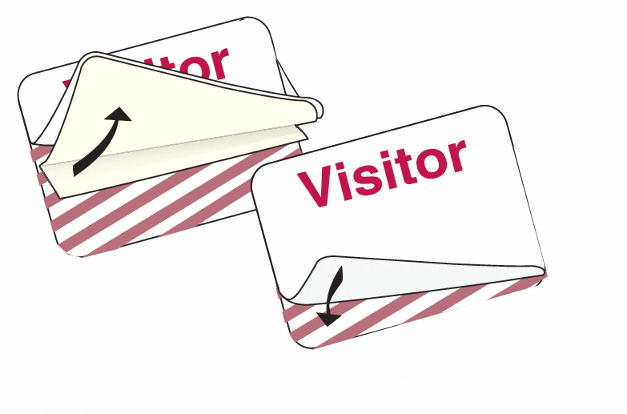 BADGES VISITOR 500/PKG