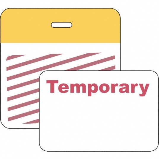 Clip/Badge,1 Week,Yellow/White,PK500 - Grainger
