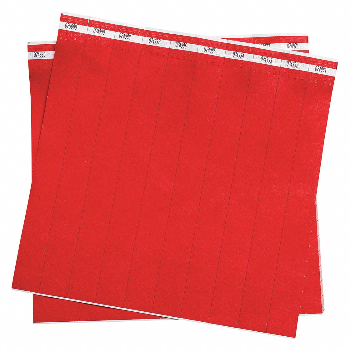 WRISTBAND,RED,NUMBERED,PK500