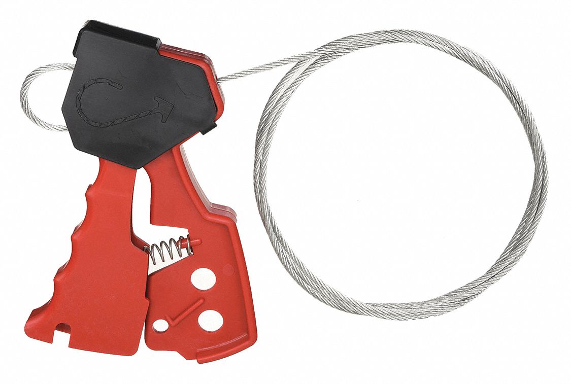 3TM22|65318 - Squeeze Cable, Grainger - Includes Cable Handle, Lockout BRADY,