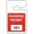 PARKING PERMITS,REARVIEW,001-100,WHT/RED