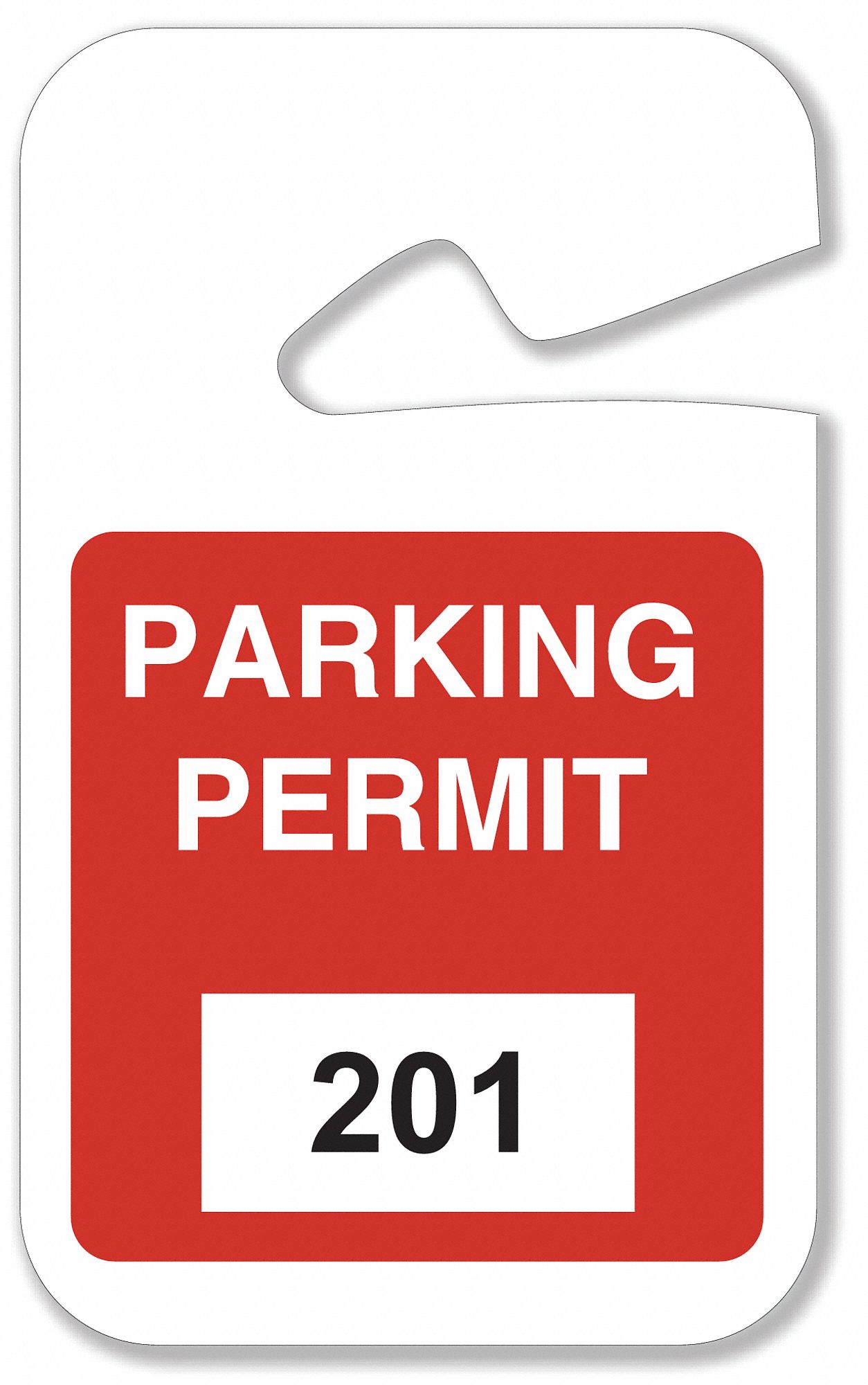 BRADY, Rearview Mirror Tag, Parking Permit, Parking Permits 3TMF2