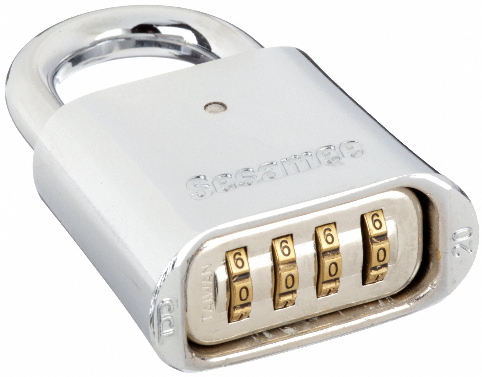 SESAMEE Combination Padlock, Resettable, Bottom Dial Location