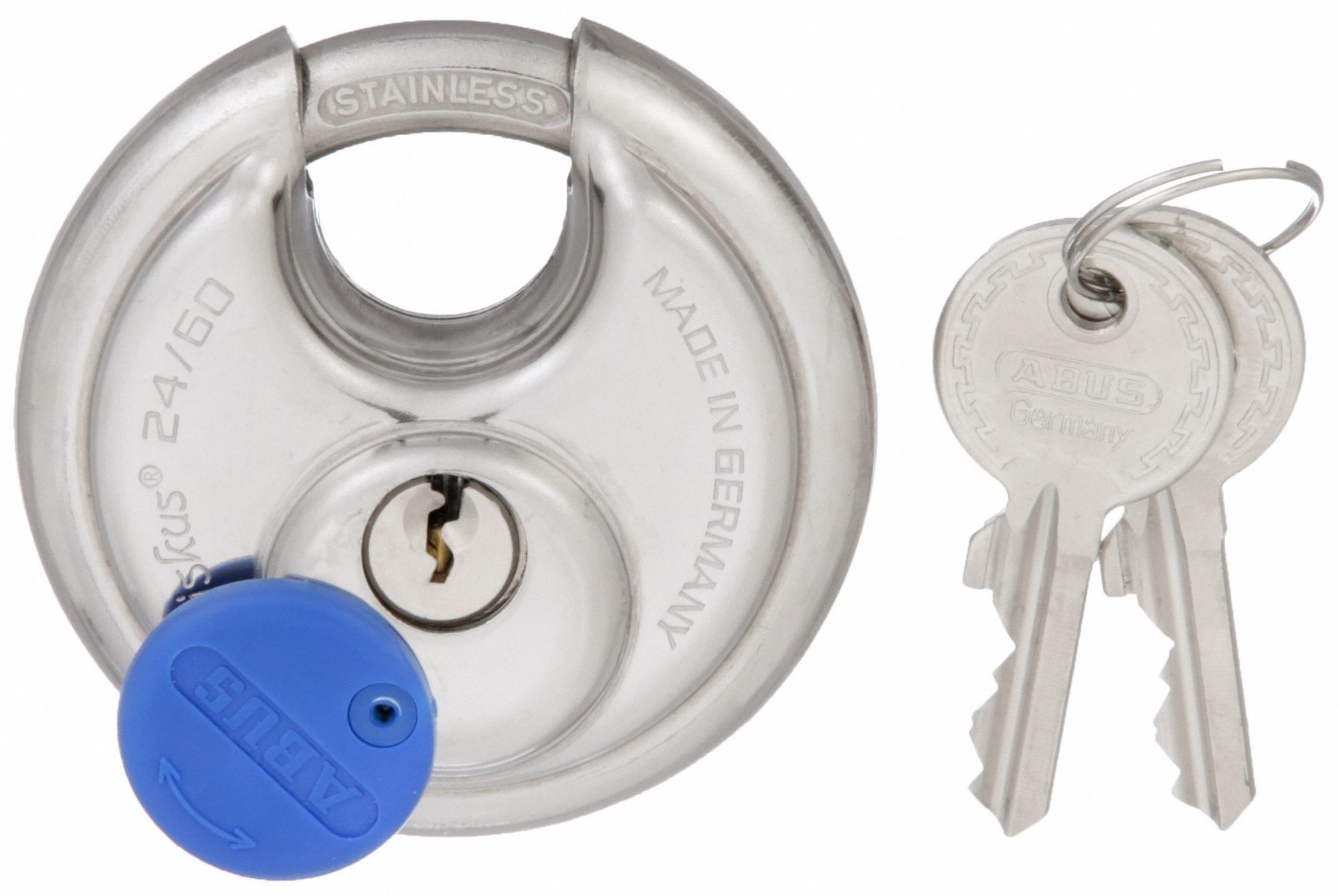 KEYED PADLOCK, 33/64 IN VERTICAL SHACKLE CLEARANCE, 21/32 IN HORIZONTAL SHACKLE CLEARANCE, 113 KEY, ABUS, SILVER
