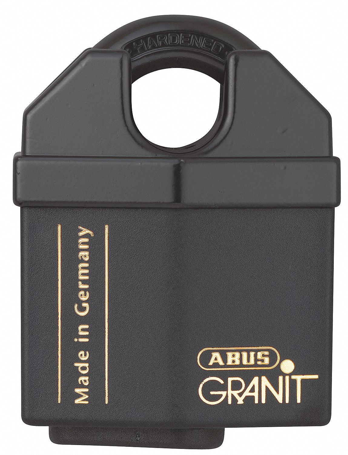 KEYED PADLOCK, 5/8 IN VERTICAL SHACKLE CLEARANCE, 45/64 IN HORIZONTAL SHACKLE CLEARANCE, 5146651 KEY, ABUS, BLACK