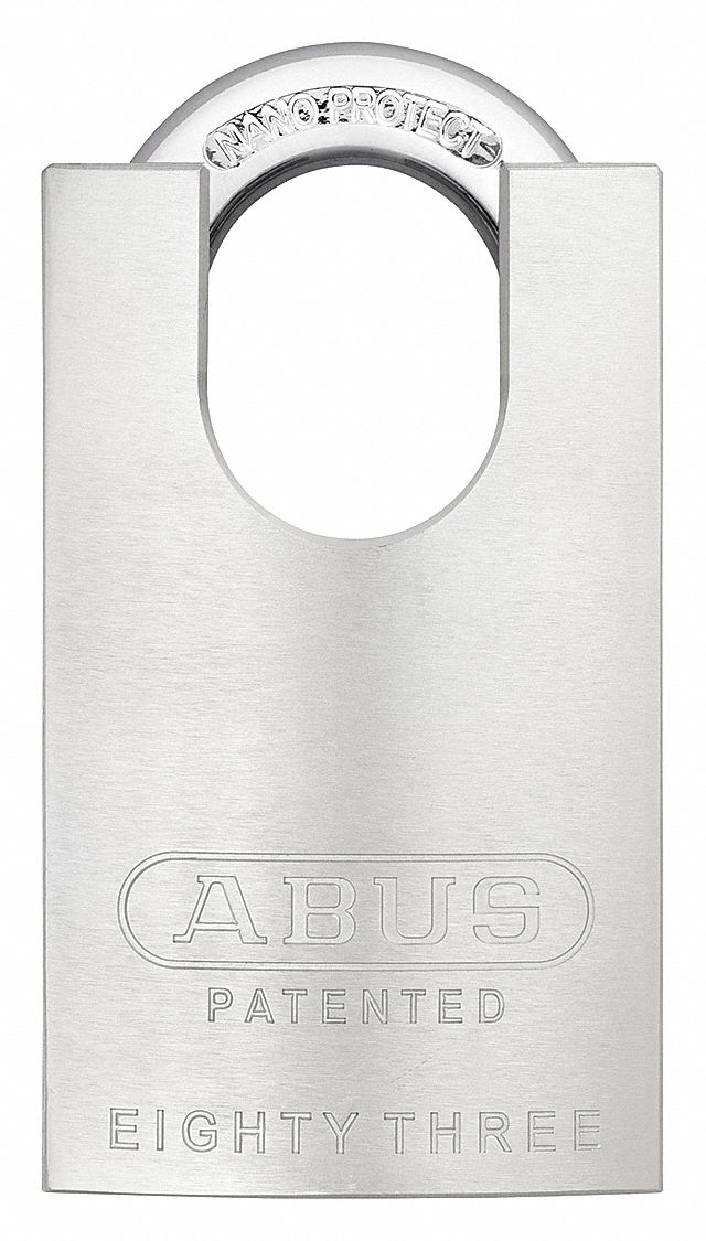 Padlock: 1 3/64 in Vertical Shackle Clearance, 59/64 in Horizontal Shackle Clearance, 8311 Key, ABUS