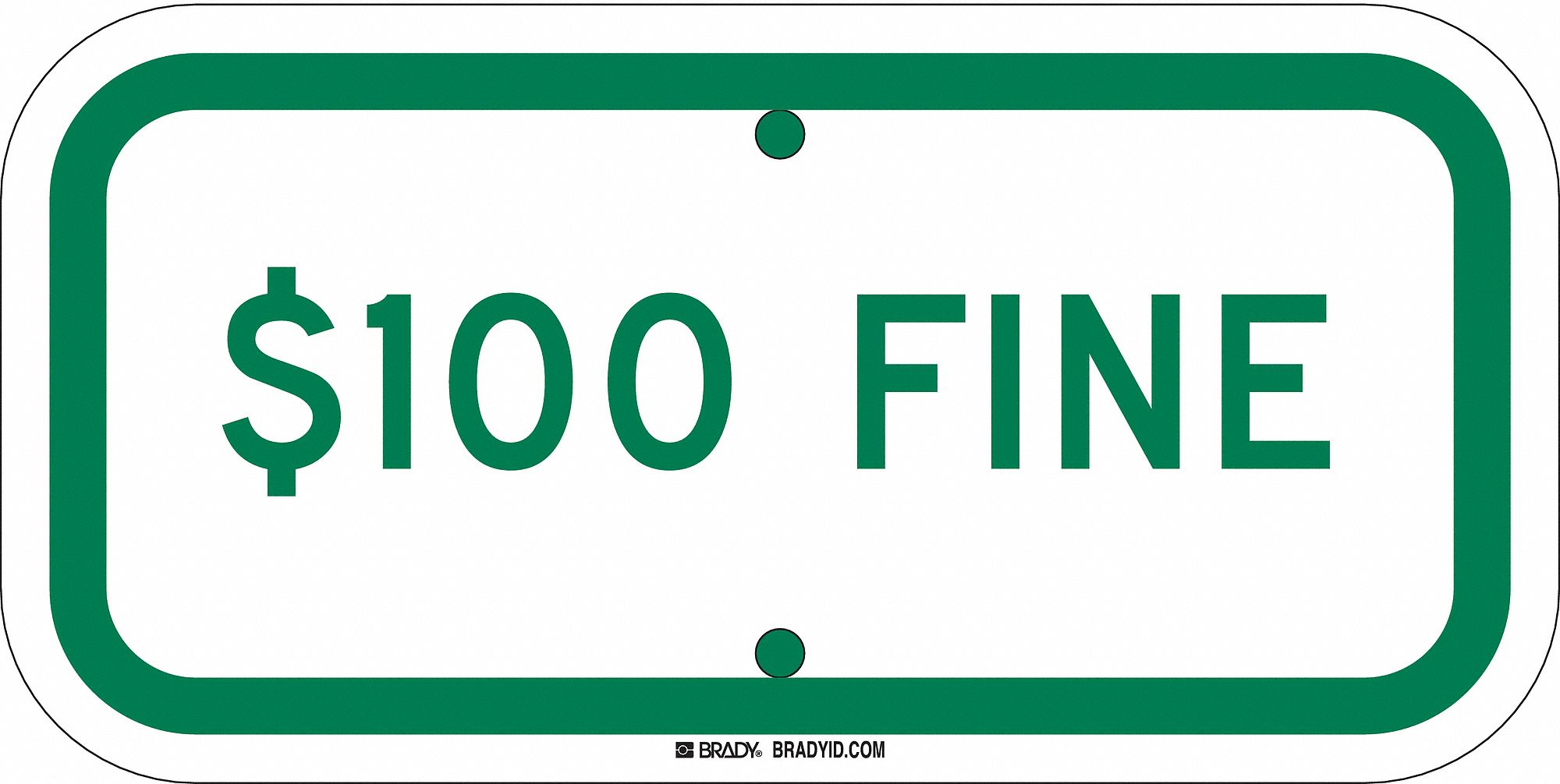 Fine Supplemental Parking Sign, 6" x 12"