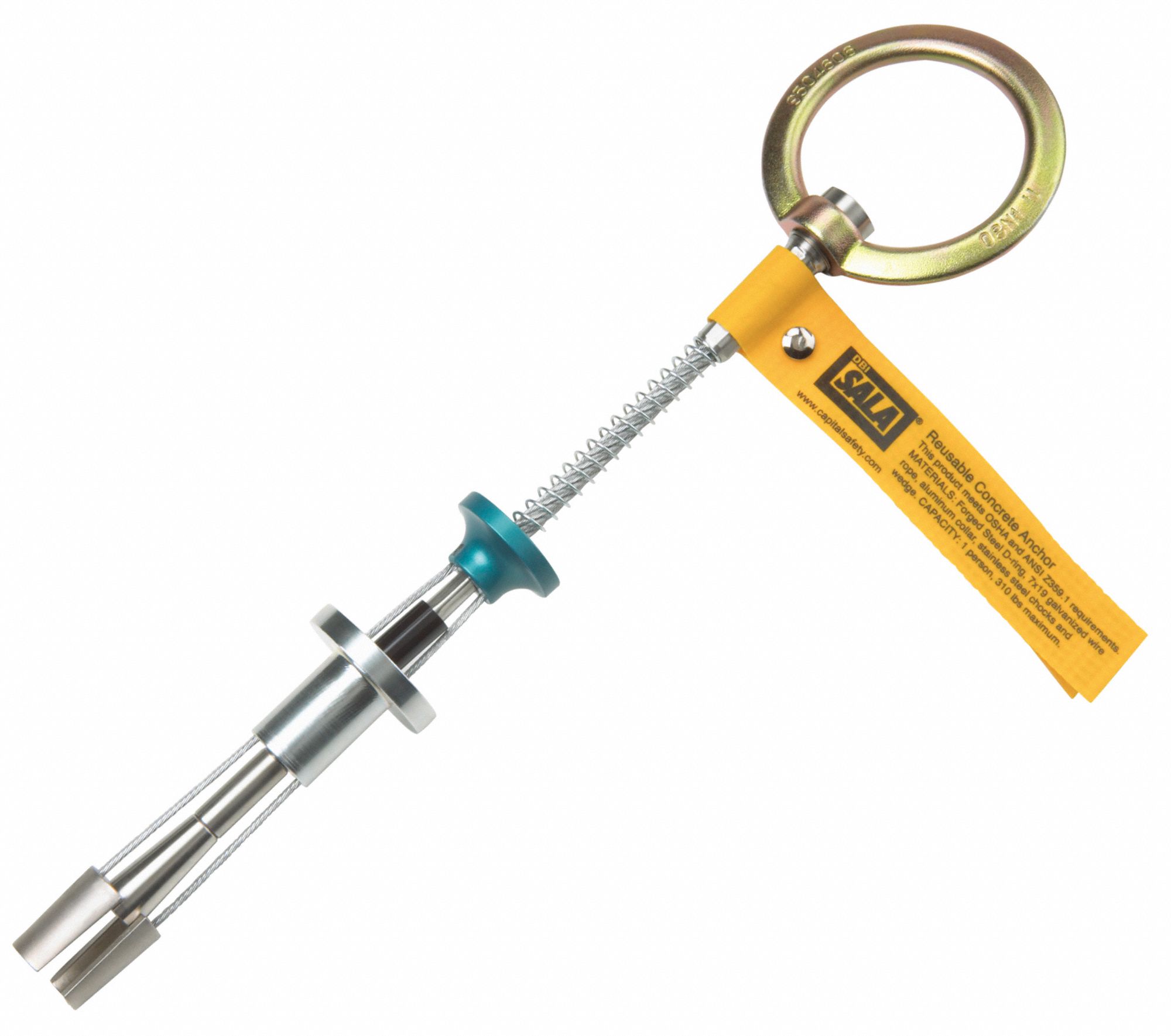 3M DBISALA Concrete Anchor, Wedge, Steel, Wedge, 5,000 lb Tensile