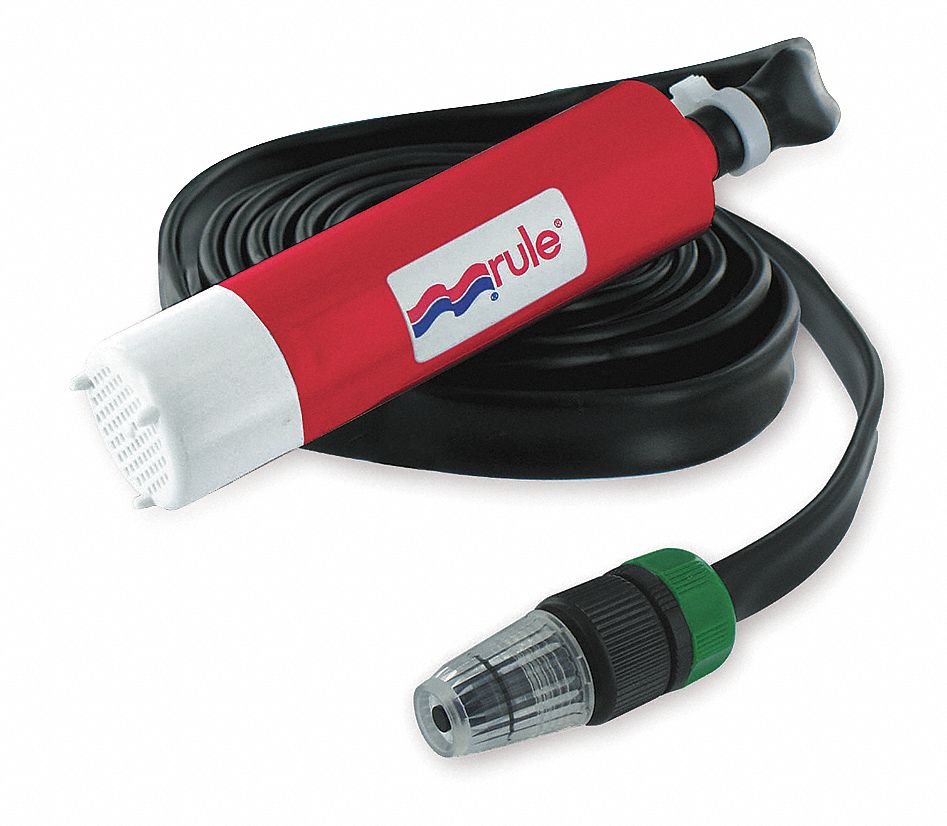 RULE Marine Utility Pump Potable, 12V DC, 32 ft Max. Head, 13 ft Hose