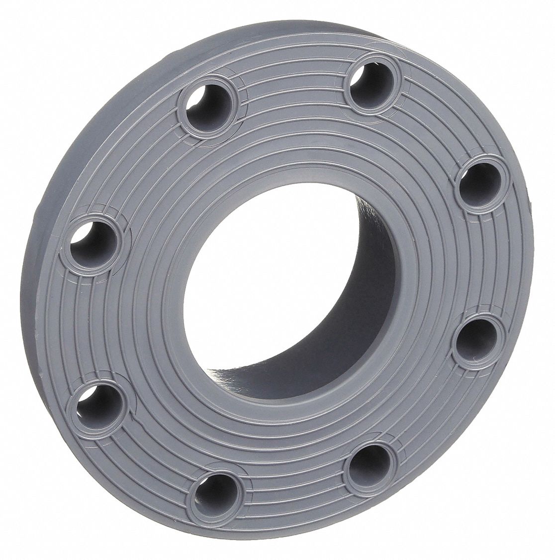 Pipe Flange: Schedule 80, PVC, 4 in Size, Socket, Female, Gray, 150 psi Max Op Pressure, Class 150