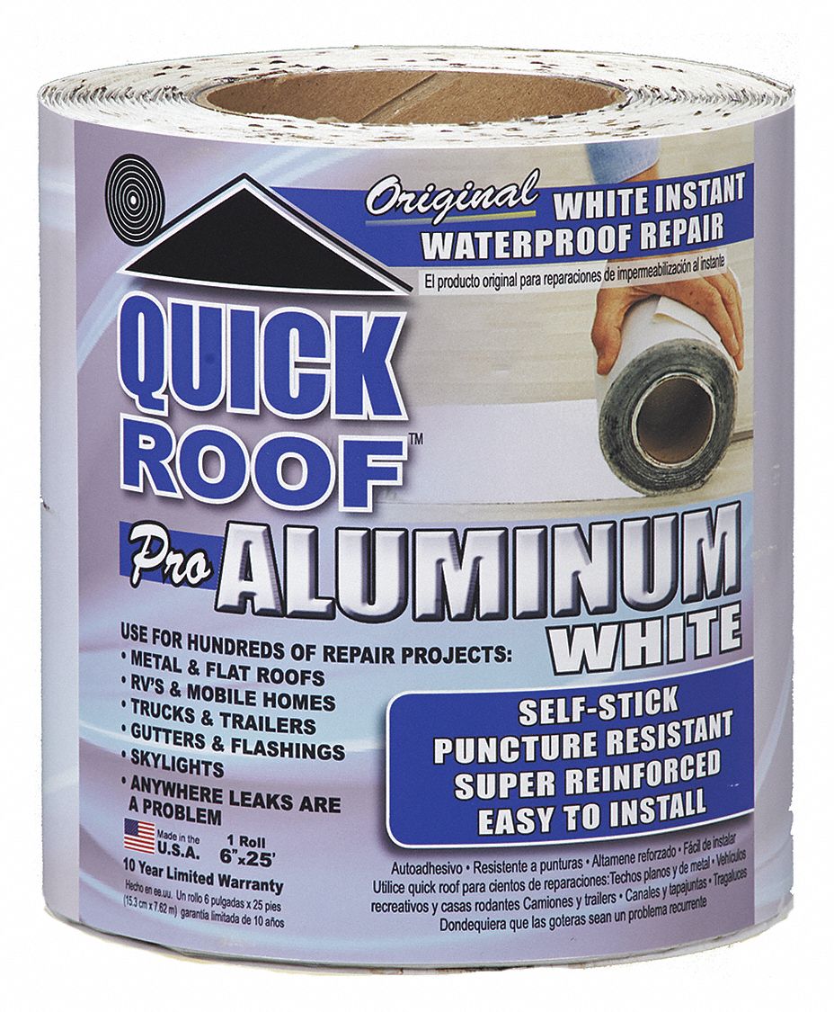 Quick Roof White Repair Product, 6" x 25', White, Roll 6" x 25' WQR625 WQR625 eBay