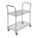 UTILITY CART WITH SHALLOW LIPPED WIRE SHELVES, 350 LB LOAD CAPACITY, SILVER