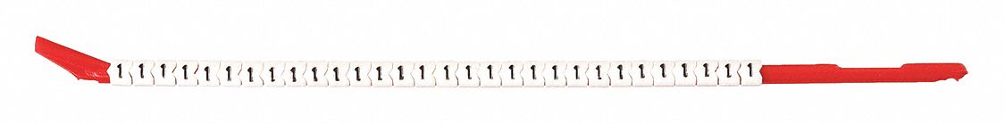 Wire Marker Wand: 1, Black on White, 300 Labels, Nylon, -30°F to 251°F, 10 PK