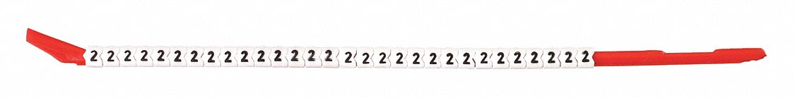 Wire Marker Wand: 2, Black on White, 300 Labels, Nylon, -30°F to 251°F, 10 PK