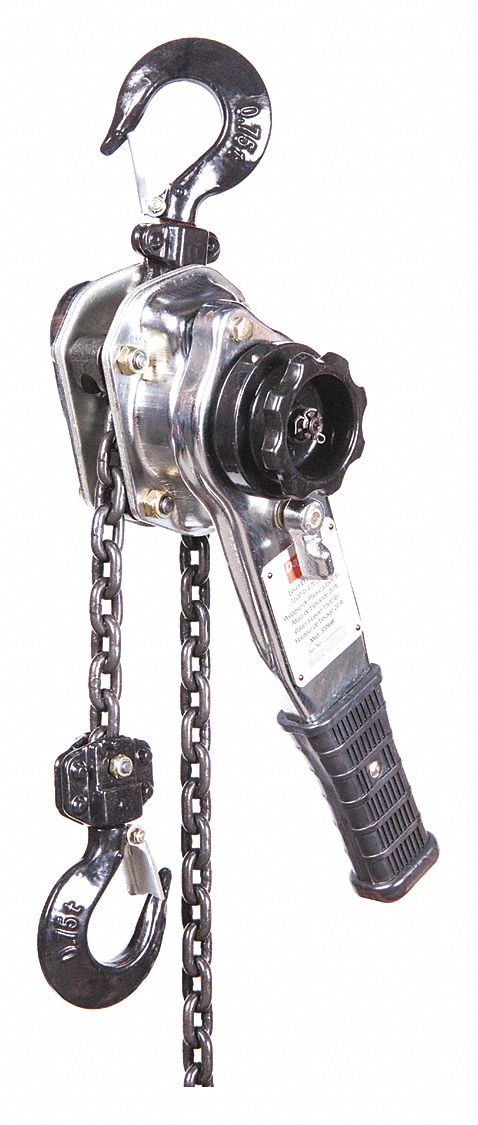 LEVER CHAIN HOIST, HOOK MOUNTED - NO TROLLEY, 1,500 LB LIFTING CAPACITY, 20 FT LIFT L
