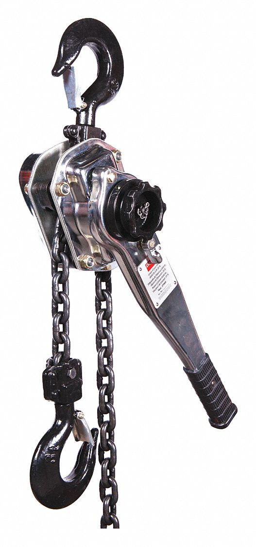 LEVER CHAIN HOIST, HOOK MOUNTED - NO TROLLEY, 6,000 LB LIFTING CAPACITY, 20 FT LIFT L