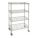 WIRE SHELVING UNIT, 48 IN X 24 IN X 68 IN, DRY, SPLIT SLEEVE, 4 SHELVES, SILVER