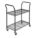 UTILITY CART WITH SHALLOW LIPPED WIRE SHELVES, 350 LB LOAD CAPACITY, BLACK