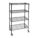 WIRE SHELVING UNIT, 36 IN X 18 IN X 68 IN, DRY, SPLIT SLEEVE, 4 SHELVES, BLACK