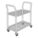 UTILITY CART WITH SHALLOW LIPPED WIRE SHELVES, 350 LB LOAD CAPACITY, WHITE