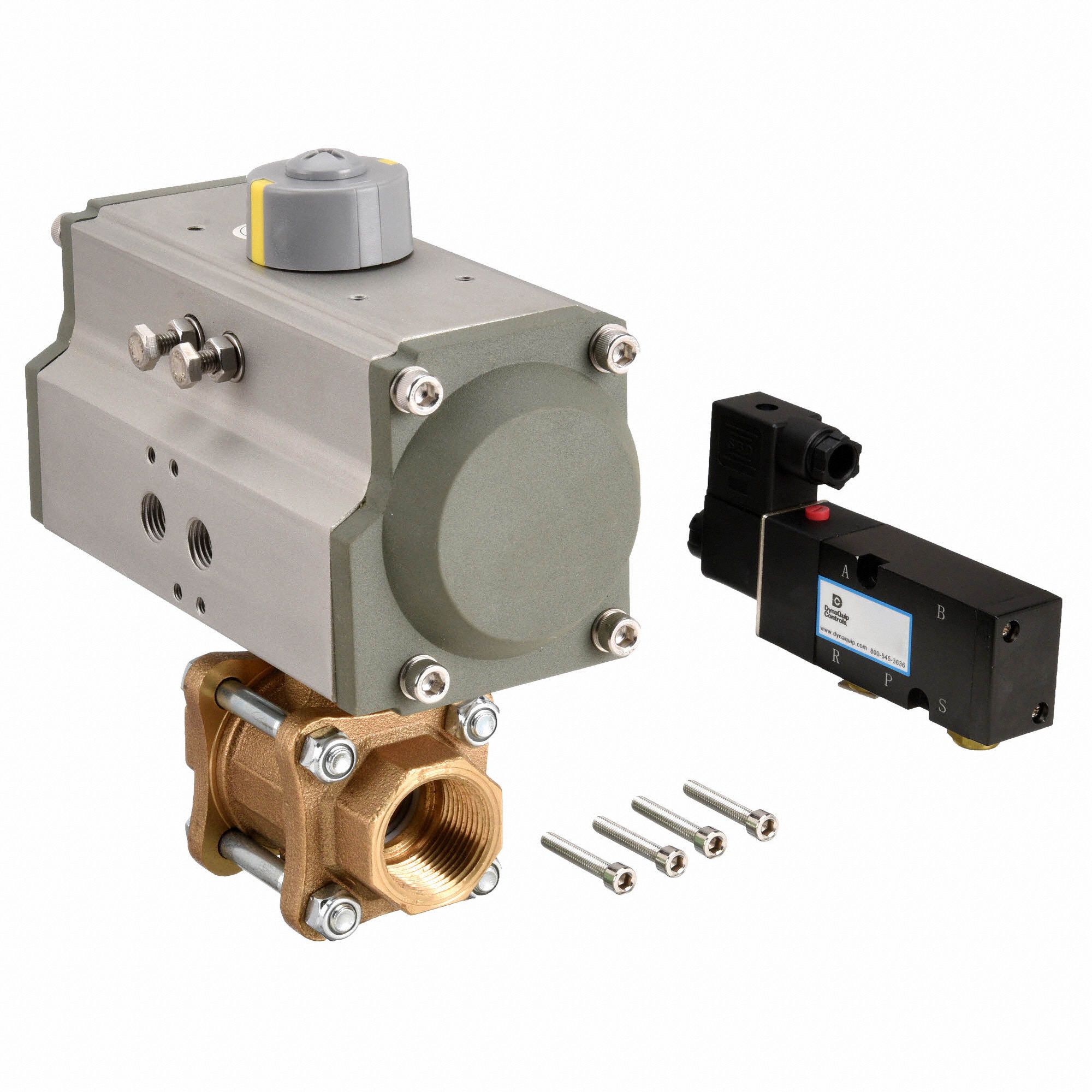 DYNAQUIP CONTROLS Pneumatic Actuated Ball Valve 1 in Pipe Size, Full