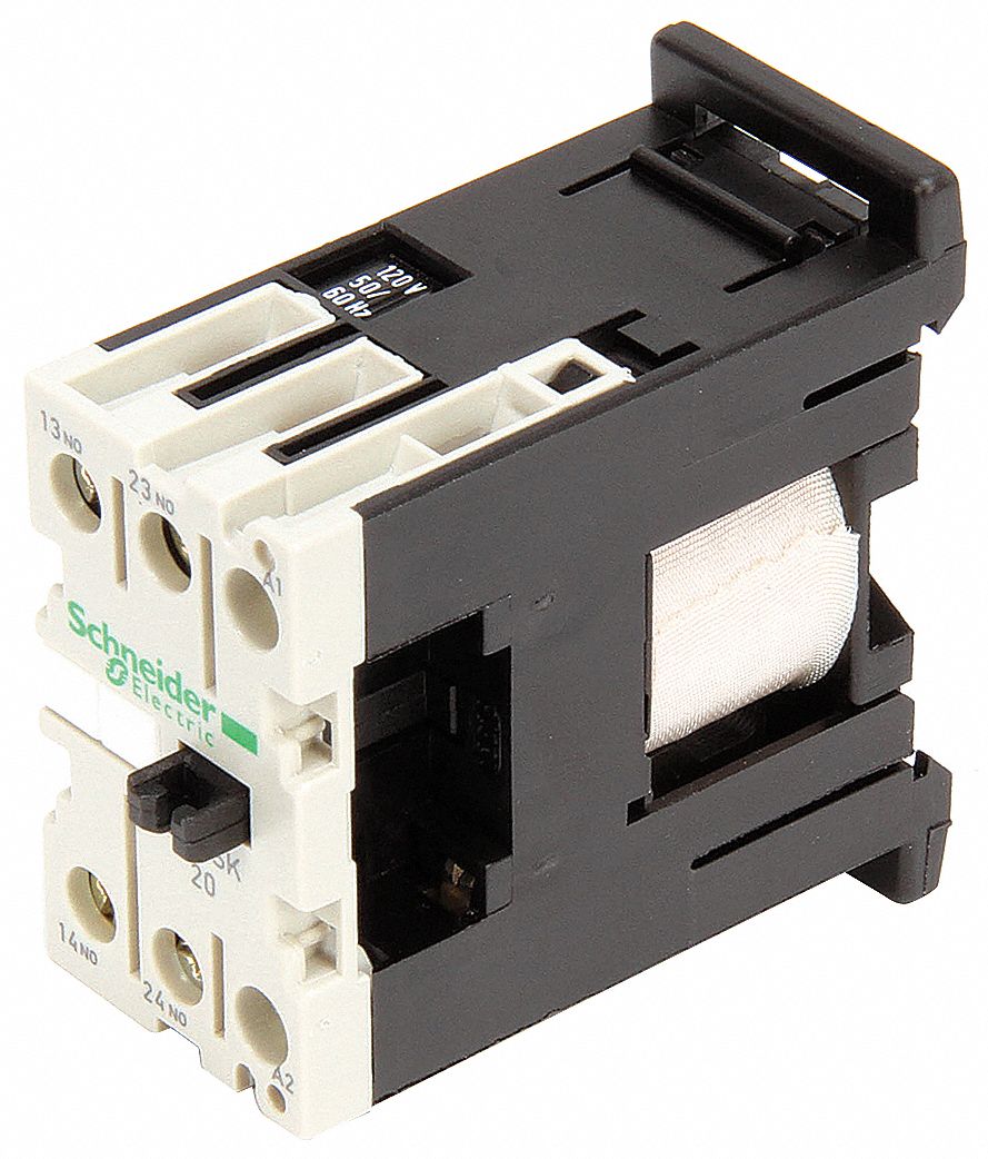 SCHNEIDER ELECTRIC IEC Style Control Relay, 120V AC, 10A 120/240/480