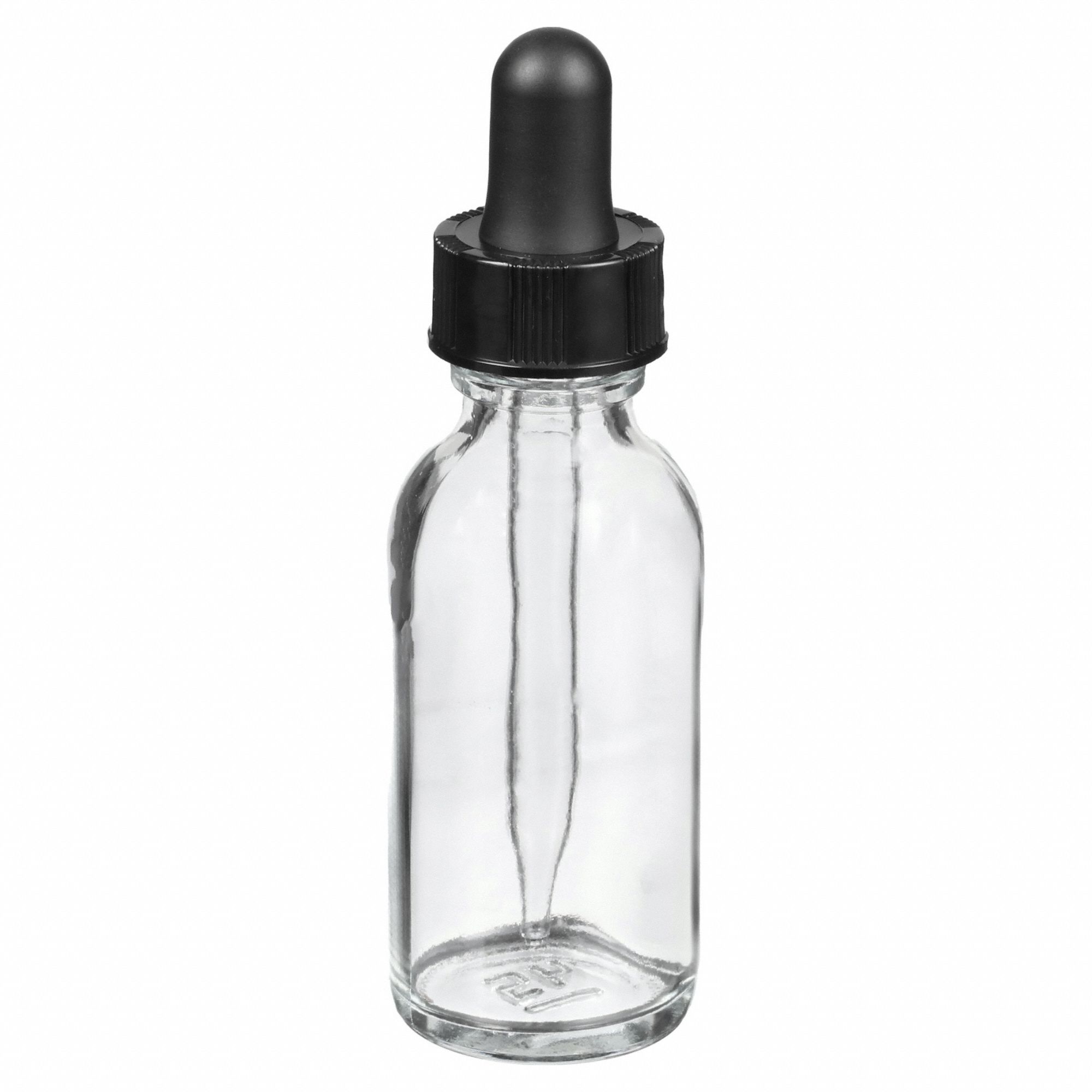 Dropper Bottle: Glass, 30 mL Capacity - mL, 1 fl oz Capacity - oz, Clear, 31 mm Body Dia, Type III