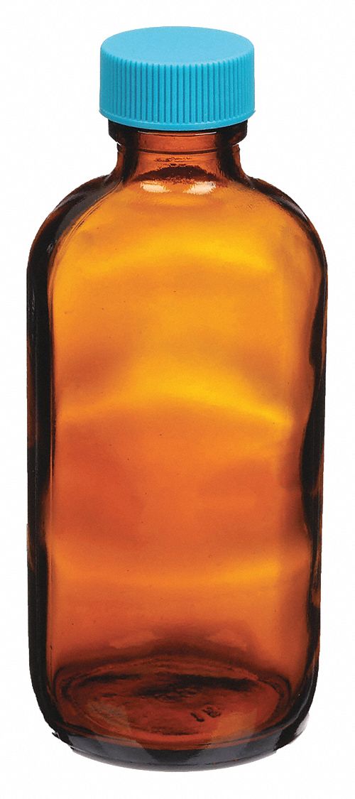 Precleaned Bottle: Glass, 125 mL Capacity - mL, 4.22 fl oz Capacity - oz, 48 mm Body Dia, Sampling